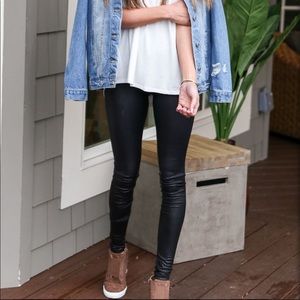 Faux leather leggings